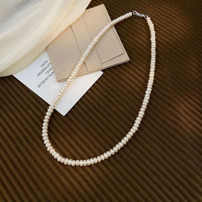 Chuỗi Ngọc Trai 7ly Hạt Bắp Dẹp Bóng Sáng Tinh Tế, Xinh Xắn - Ngọc Trai Trường Thịnh
