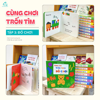 Sách - Cùng Chơi Trốn Tìm - Tập 3: Đồ Chơi- Ehon Tương Tác Bìa Cứng cho bé 0-6 tuổi