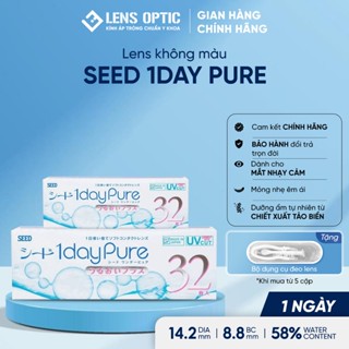 Kính Áp Tròng Seed 1Day Pure Không Màu – 1 Chiếc Lens Trong Suốt Dùng 1 Ngày Có Độ Cận