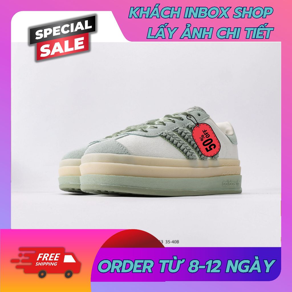 ✮Order✮Best Quality✮Sneaker✦Bold Halo Green Ruffle JR8373✦✮𝐁𝐀𝐓𝐂𝐇-𝐆𝐀𝐙𝐄𝐋𝐋𝐄✮