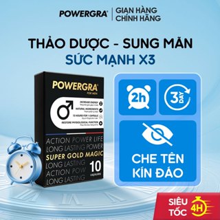 Thực phẩm bảo vệ sức khỏe tăng cường sinh lý nam giới Powergra (Super Gold Magic) - Hộp 10 viên