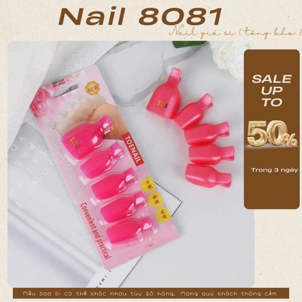 Kẹp ủ phá gel móng chân Hộp 5 chiếc