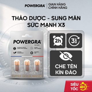 Thực phẩm bảo vệ sức khỏe tăng cường sinh lý nam giới Powergra (Super Gold Magic) - Vỉ dùng thử 3 viên