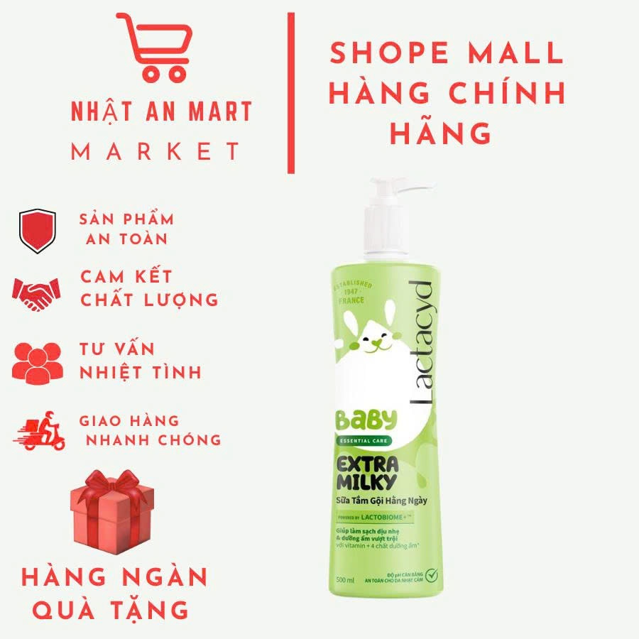 SỮA TẮM GỘI LACTACYD MILKY 250ml, 500ml.