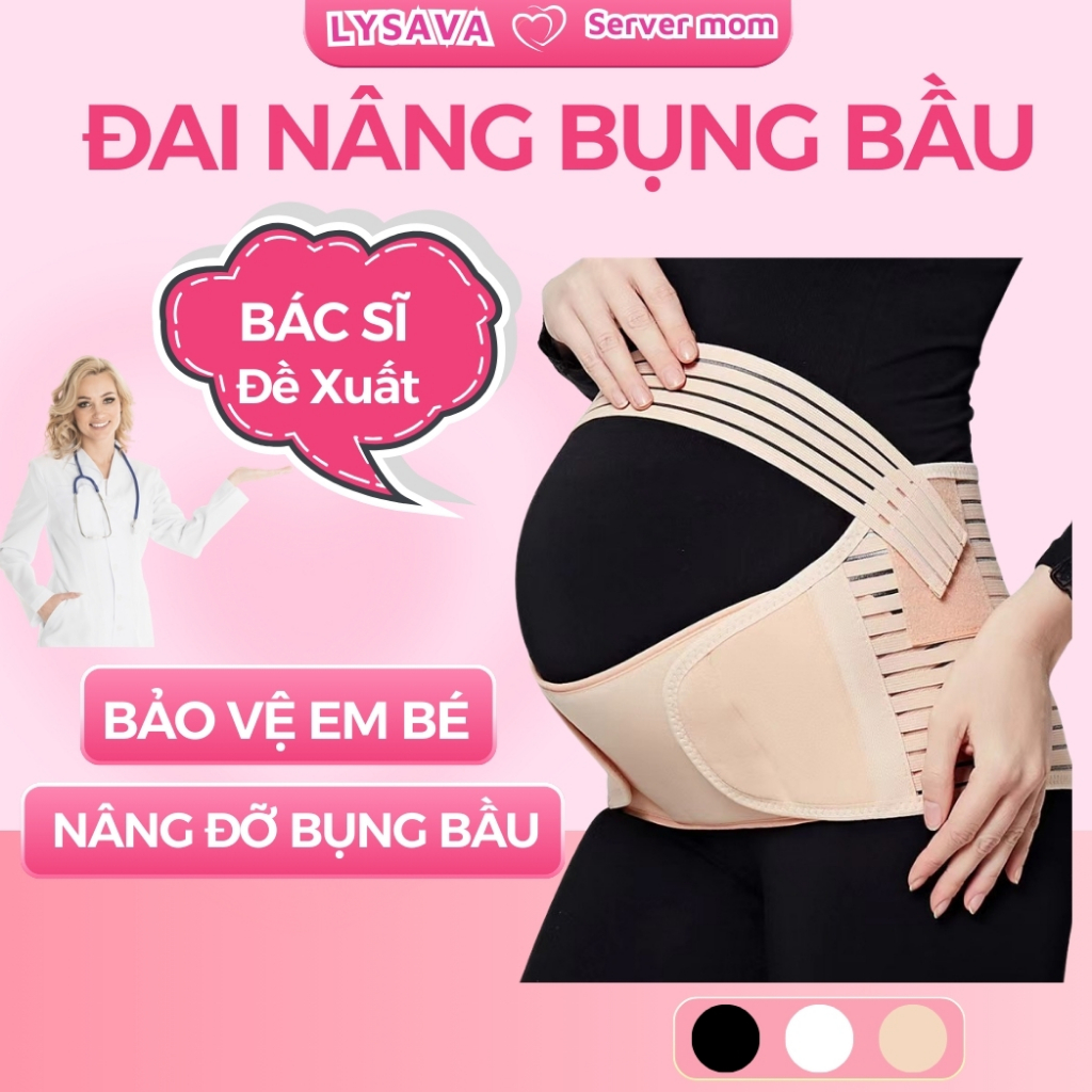 Đai Bụng Bầu Lysava Nâng Đỡ Bụng Bầu, Đai Đỡ Bụng Chống Đau Lưng, Co Giãn Tốt An Toàn Cho Mẹ Và Bé DB1