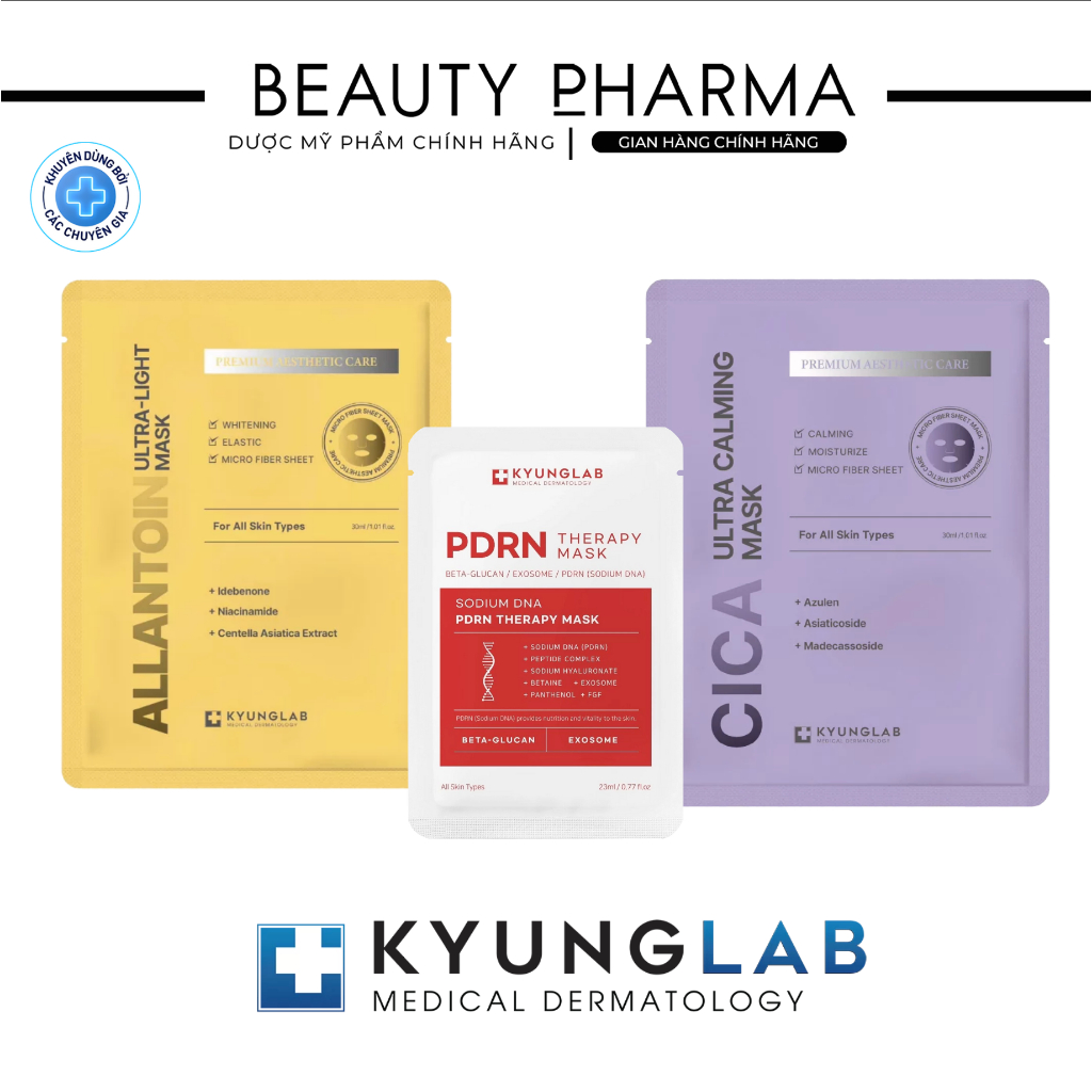 [MIẾNG LẺ-DATE MỚI-CHÍNH HÃNG] Mặt nạ KyungLab PDRN THERAPY, ALLANTOIN ULTRA-LIGHT, CICA ULTRA CALMI
