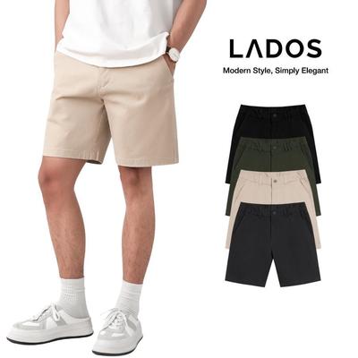 Quần Short Kaki Nam cao cấp LADOS-4175 nút gài lưng chun co giãn thoải mái, form basic dễ phối đồ