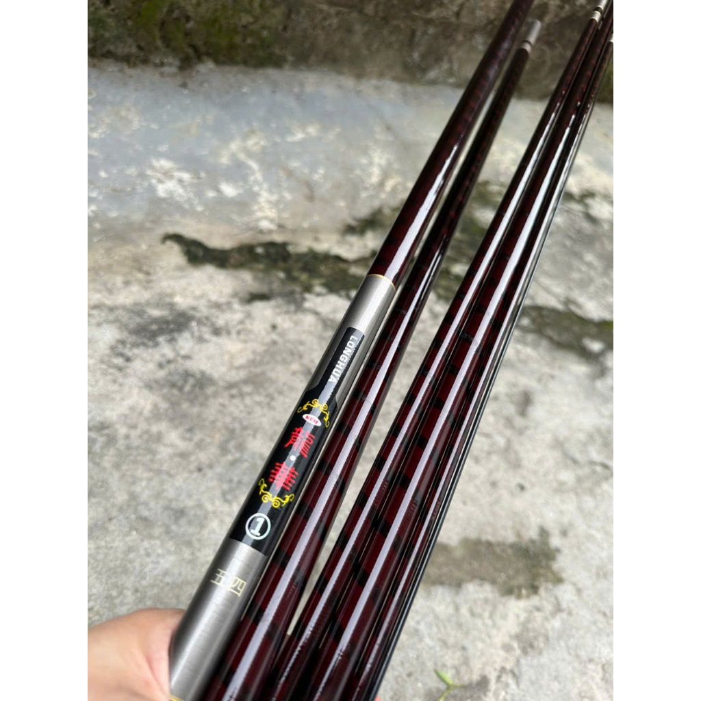 Cần câu cá GW Long Hua sơn toàn bộ lóng xoắn toàn thân (có hạ lóng, tặng kèm ngọn phụ)