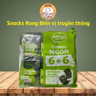  Sale 50% Snacks Rong Biển Giòn BIBIGO Vị Truyền Thống CHÍNH HÃNG - 1 Gói 12 Hộp 
