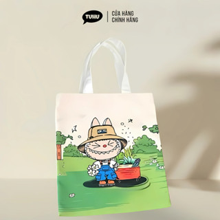 Túi canvas SNOOPY đựng bình giữ nhiệt, túi vải đựng ly họa tiết đáng yêu  - TUHUHOUSE