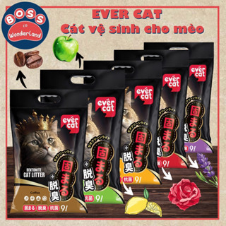 Cát nhật đen EVER CAT gói 9L vệ sinh cho mèo , vón hút, khử mùi