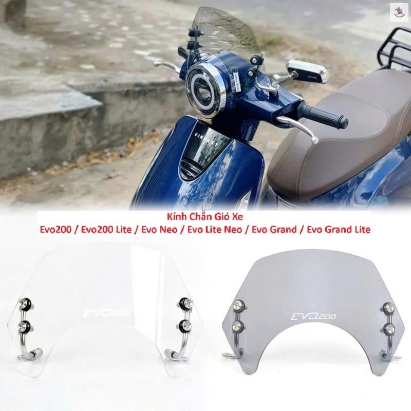 Kính Chắn Gió Cho Xe Vinfast Evo 200 Evo 200 Lite Và Evo Neo Evo Grand Evo Grand Lite Evo Max