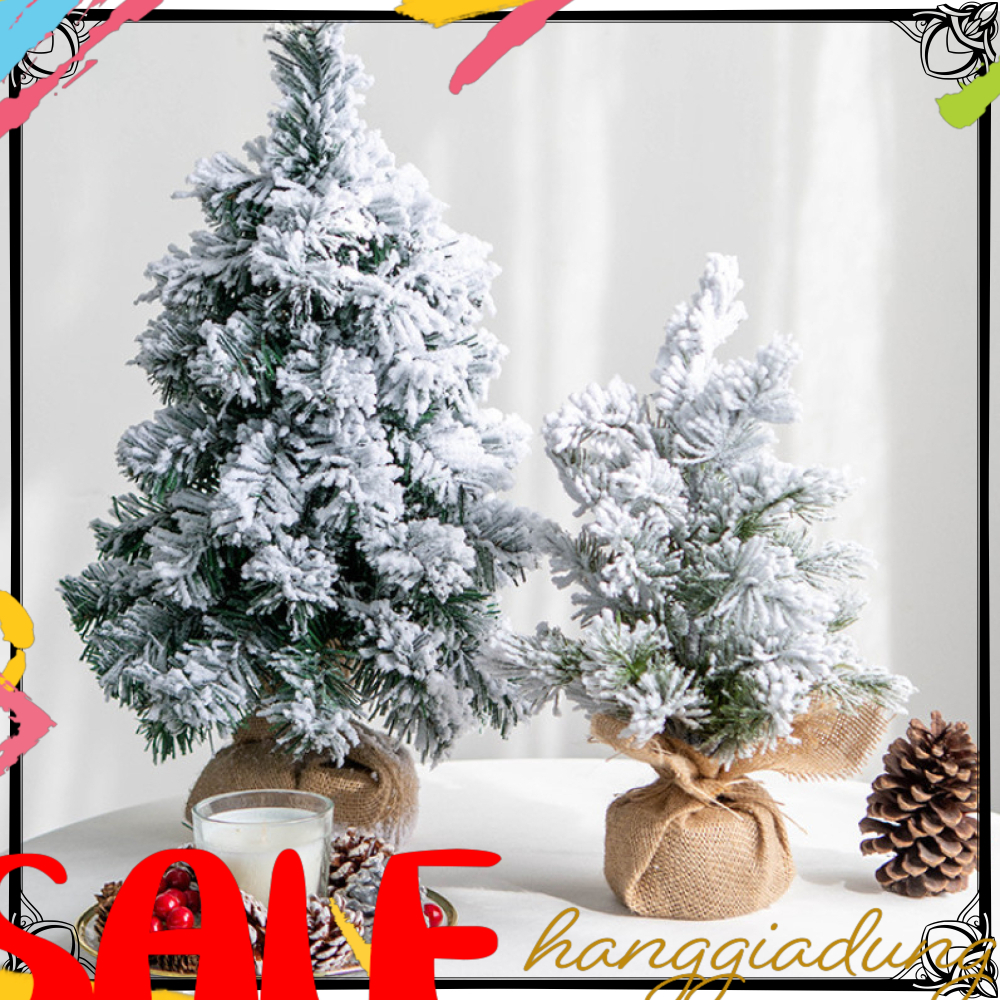 Cây thông Phủ Tuyết Bọc Vải C4 30CM/40CM Trang Trí Decor Noel HGDSS398