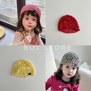  Mũ lưới bling bling Hàn Quốc cho bé siêu xinh vòng đầu 46-51cm 