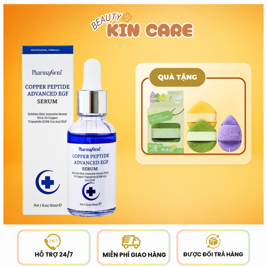 Serum Pharmaform Copper Peptide Advanced EGF - Tinh Chất Đồng Peptide Phục Hồi Da 30ml