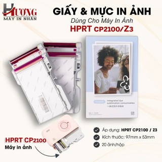  Giấy in ảnh HPRT CP2100   Z3 Hộp 20 Tờ Kèm Mực 