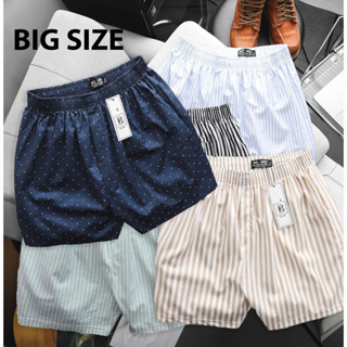  Big Men- Quần short đùi mặc nhà lưng thun vải kate họa tiết lưng thun bigsize nam 80- 145 kg 