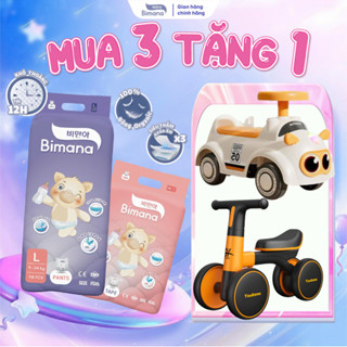   3B  -  TẶNG XE CHÒI TO  - Tã Bỉm Dán Quần BIMANA HÀN QUỐC mỏng thoáng thấm hút vượt trội đủ size 