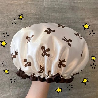  Mũ Nón Trùm Đầu Khi Tắm Vải Satin Cao Cấp 2 Lớp - Chống Nước Hiệu Quả Co Giãn Tốt Họa Tiết Xinh Xắn 