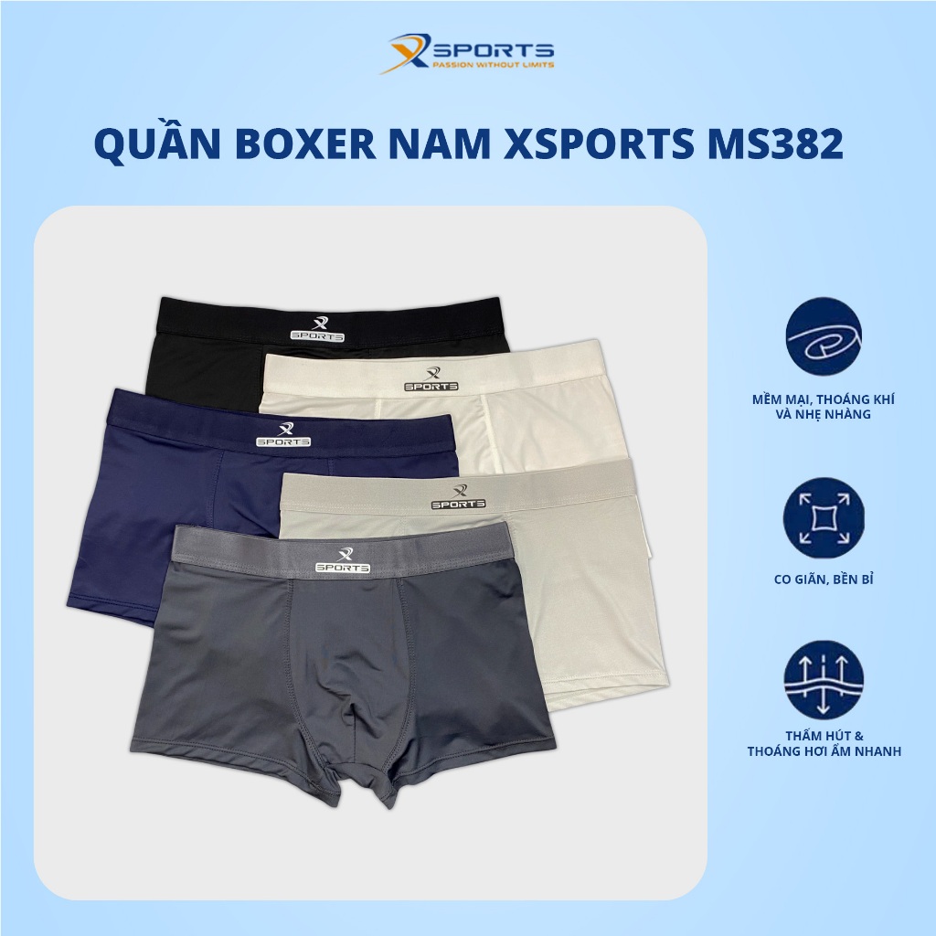 Combo quần lót nam dáng Trunk Bamboo co giãn, kháng khuẩn Xsports - XP272