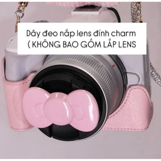    LINK 2  Phụ kiện máy ảnh | Dây đeo kèm charm nơ Dán trang trí lens máy ảnh  gồm dây và charm   không kèm nắp   