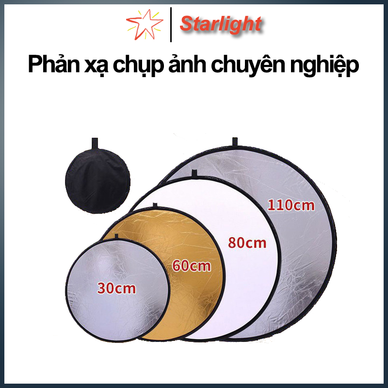 Phụ kiện chụp ảnh, tấm phản quang 2 trong 1, vàng bạc, trắng bạc, chụp ảnh…