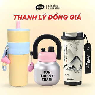 Bình giữ nhiệt THANH LÝ ĐÃ KHẮC TÊN ly cốc giữ nhiệt inox 304 ngẫu nhiên mới 100% giá khuyến mãi - TUHUHOUSE 