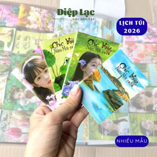   50-300q  Lịch bỏ túi 2026 NHIỀU MẪU có lịch âm dương ghi chú nhắc nhở mini - vpp Diệp Lạc 