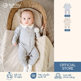  BU Baby  NB-12M  Body đồ liền thân dài tay cổ Peterpan Gloute mùa Thu êm cho bé BU Cotton BCT210302| Quần áo chính hãng 