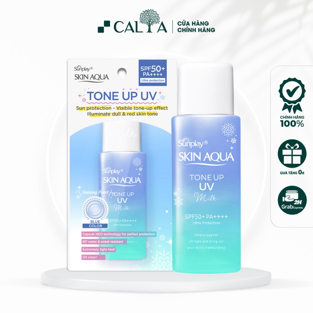Sữa Chống Nắng Sunplay Blue Nâng Tone - Sunplay Skin Aqua Tone Up UV Milk Blue SPF 50+ PA++++ 50g