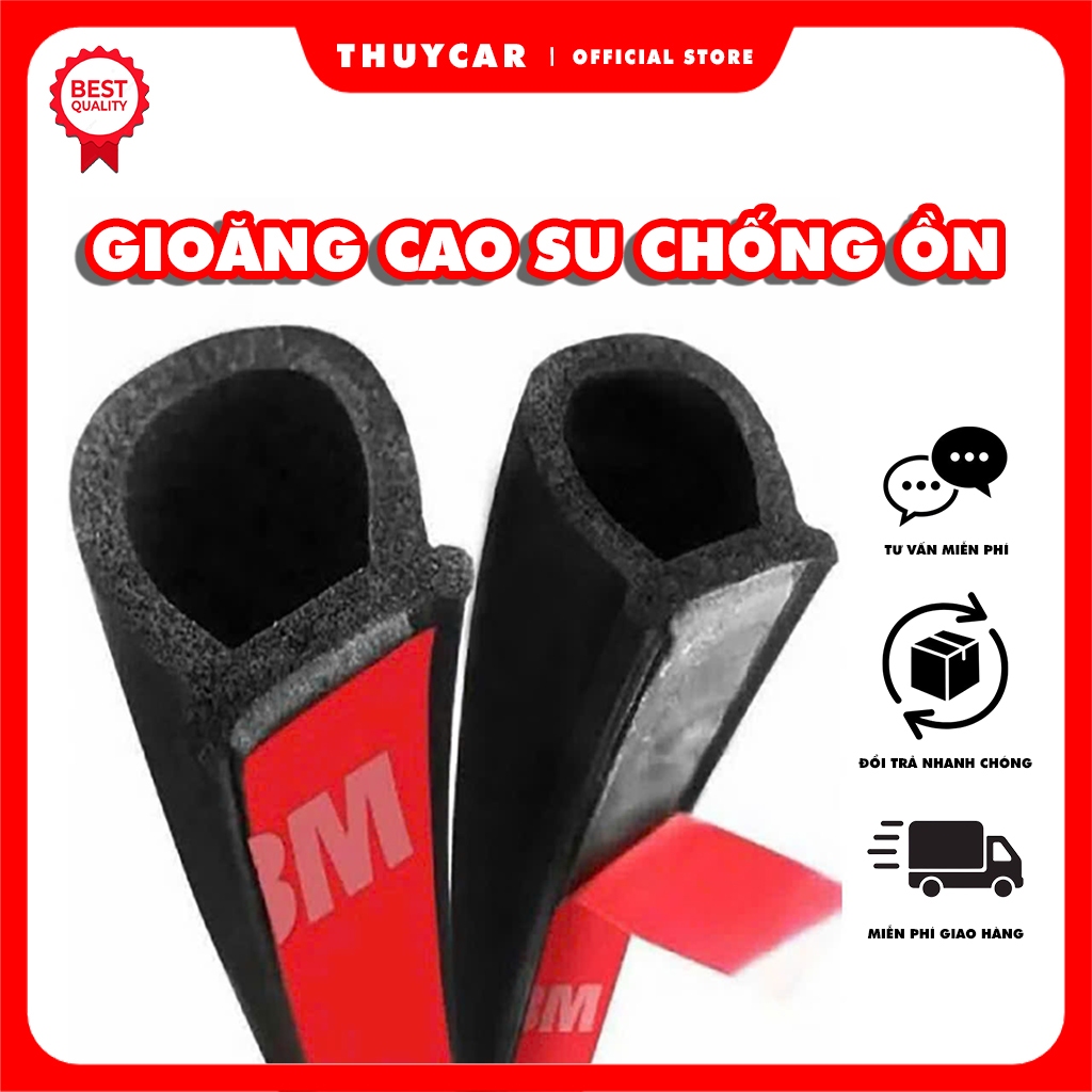 Gioăng cao su chống ồn Xe Bán Tải, Xe Tải ô tô loại chữ D ( 14*12mm ) B Đại (14*15mm)