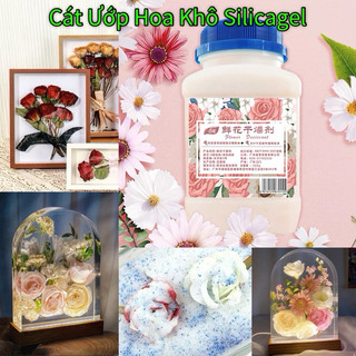  Cát silicagel ướp hoa khô đóng túi zip. Cát hút ẩm làm hoa khô resin epoxy nguyên liệu hoa khô handmade 
