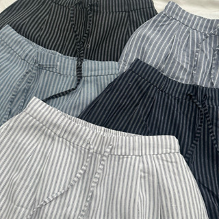 ONS PANTS - Quần Dài Sọc DEROSE Form Xuông Rộng To Lưng Chun Luồng Dây