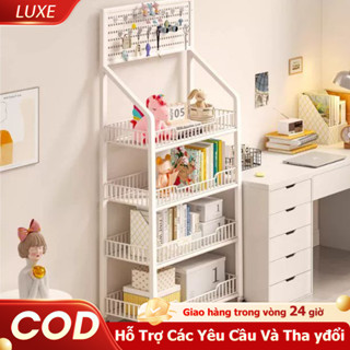 LUXE Giá đựng đồ ăn nhẹ bằng sắt đa năng Kệ đựng đồ ăn nhẹ nhiều lớp Xe đẩy trên bánh xe