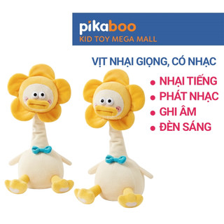  Đồ chơi vịt nhại giọng biết nói và múa lắc lư cao cấp Pikaboo đồ chơi có nhạc tiếng anh và đèn sáng 