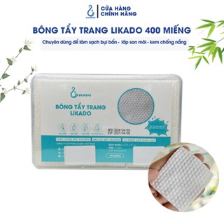 Bông tẩy trang Likado hộp 400/600 miếng kích thước (6cmx5cm)