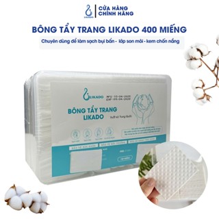 Bông tẩy trang Likado dạng hộp 150 miếng bông tự nhiên (6cm x 8cm)