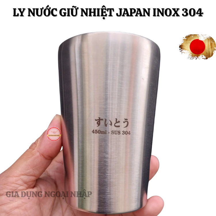 Ly giữ nhiệt Japan inox 304 dung tích 450ml