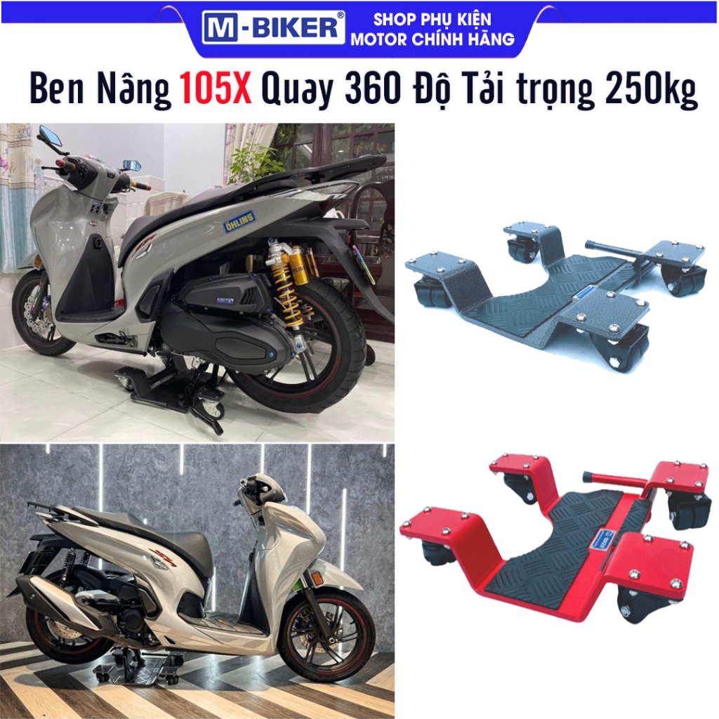 MB105 Ben Nâng 105x Ben Nâng Di Chuyển MB105X Bàn Nâng Di Chuyển Xe Máy Xoay 360 cho xe dưới 250kg