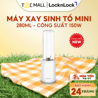 Máy Xay Sinh Tố Mini LocknLock 280ml Lưỡi Xay Sắc Bén Công Suất 150W Chính Hãng EJM433WHT - T2CMALL