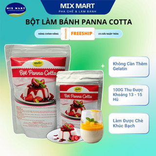  Bột Làm Bánh Panna Cotta Minasy Mềm Mịn Dễ Làm Làm Chè Khúc Bạch - Không Cần Thêm Gelatin 