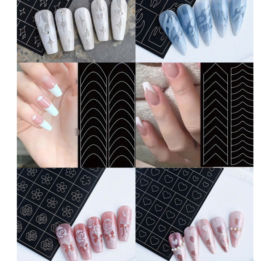 Stick dặm omber nail nhiều hình - sticker nail hottrend [phần 2]