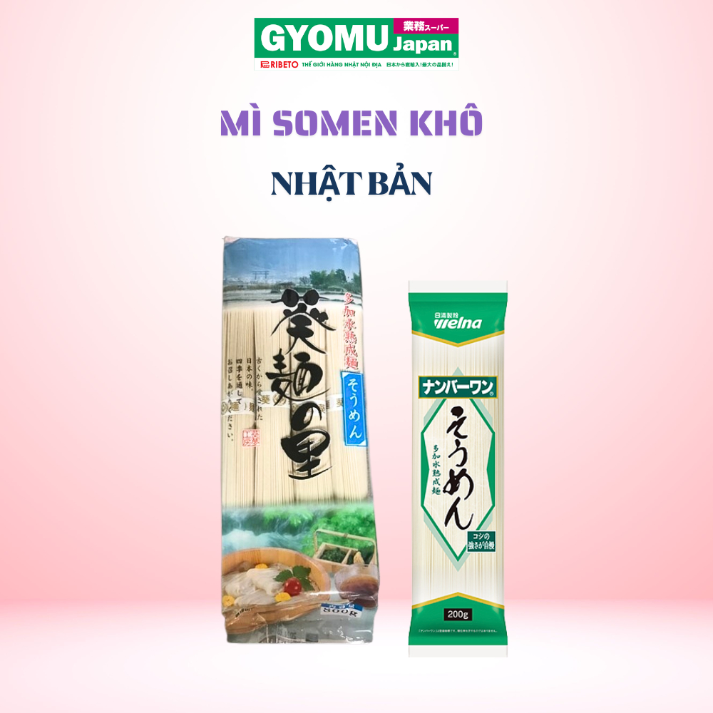 Mì somen khô SATO , Mì somen Sanuki 400g, 800g Nhật Bản - Gyomu Japan