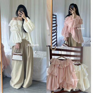  byChanh - Áo Trễ Vai Bèo Tay Loe 