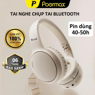 Tai nghe chụp tai Poermax BT037, tai nghe bluetooth không dây âm thanh HiFi chống ồn chủ động