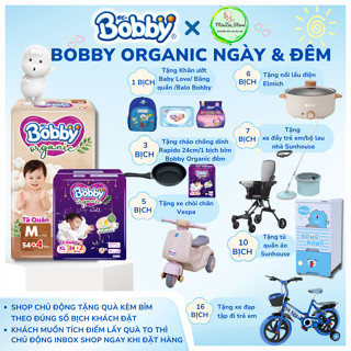 [CÓ QUÀ TẶNG] Tã/Bỉm quần BOBBY ORGANIC đủ size M/L/XL/XXL/XXXL cho bé từ 6-35kg