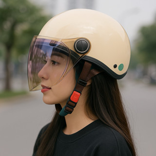  Mũ bảo hiểm nửa đầu kính dài sundy A8 chống nắng khi tham ra giao thông 