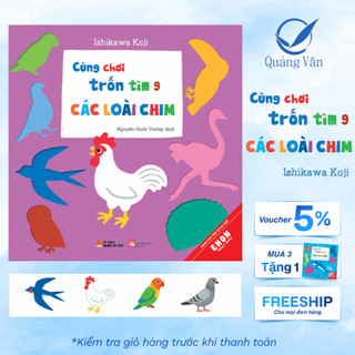 Sách - cùng chơi trốn tìm - tập 9: các loài chim -ehon tương tác bìa cứng cho bé 0-6 tuổi