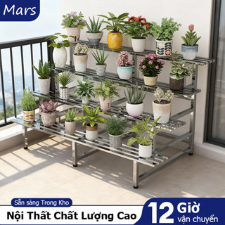  INOX 304 Kệ cây cảnh giá đỡ chậu cây nhiều tầng Sắt Kệ để chậu Lớp phủ bột thép cacbon Kệ để chậu hoa Bonsai 