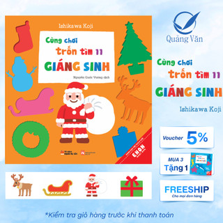 Sách - cùng chơi trốn tìm - tập 11: giáng sinh ehon tương tác bìa cứng cho bé từ 0-6 tuổi